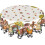 60" rund orange sort ternet dug, polyester, vaskbar 1