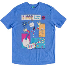 (M, Blue Marl) Jurassic Park Unisex Adult Mr DNA Back Print T-Shirt