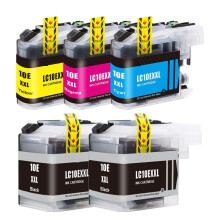Lot de 5 cartouches d'encre haute capacité LC10E pour imprimante Brother MFC-J6925DW