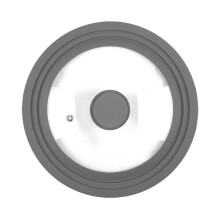 Universal Lids Fits 7 to 12-Inch Cookware, Silicone Replacement Pan Lid, Glass Top Covers for Skillets, Pots, Frying Pans, Cast Iron, CrockPot