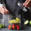Ciotola per insalata trasparente, contenitore trasparente con coperchio, bicchiere da frutta 4