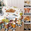 60" rund orange sort ternet dug, polyester, vaskbar 4