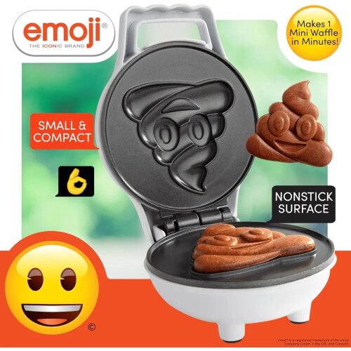 Μίνι Βαφλιέρα Poop Emoji, Ηλεκτρική Αντικολλητική 4 ιντσών 2
