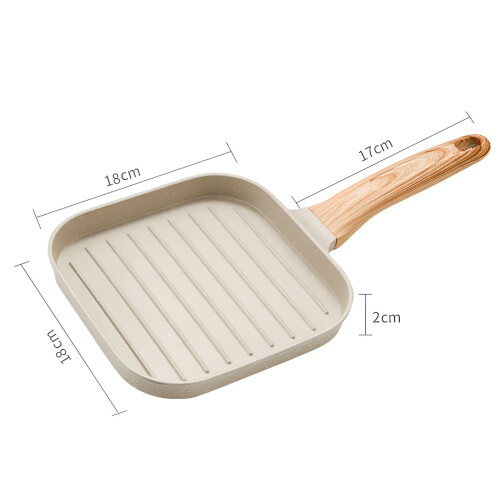 Non-Stick Square Griddle Pan – Aluminium, Large 1