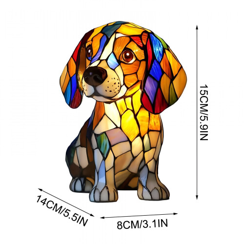 Luminária de mesa LED Beagle em resina tingida 1