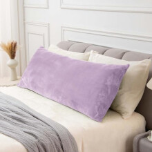 Fleece Body Pillow Case with Zipper, 20x54", 2 Pack