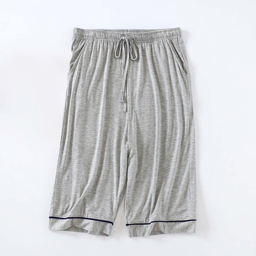Short de pyjama homme ample avec taille élastique et cordon de serrage