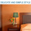 Green Fabric Table Lamp Shade with Iron Frame 3