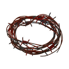 1 pièce de fausse barbelée rouillée de 2,5 m (8,2 pieds) - Décoration d'Halloween en plastique - Accessoire western pour une fête de Noël sur