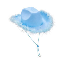 Chapeau de fête à moins de 5 $ ! Chapeau de fête en denim avec plume Xqxayjr, accessoire de déguisement de cowgirl western pour Halloween,
