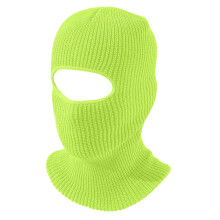 Máscara facial completa de 1 orificio, pasamontañas de invierno, gorro de punto para deportes al aire libre en invierno, color amarillo