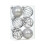 Silver Christmas Ball Ornaments 6 Pack 6cm 2