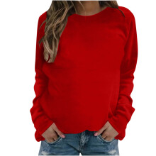 Damtröja Mode Casual Långärmad Rund Hals Damtröja Toppar Blus, Storlek S-2XL