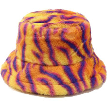 Vinter fluffig bucket hat fuskpäls dam varm mössa