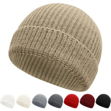 Fisherman Beanie Cap miehille ja naisille talvi lämmin neulottu hattu