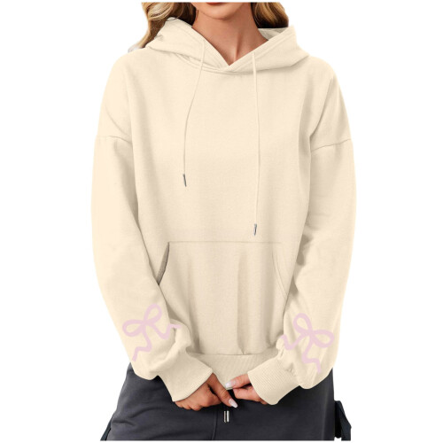 Felpa da donna casual natalizia con scollo rotondo e maniche lunghe 2