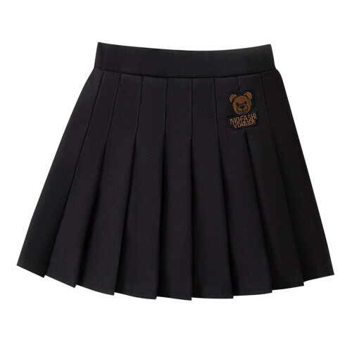 Jupe d'uniforme plissée Ponte pour filles, noire, taille 13-14 2