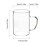 Caneca de vidro borossilicato transparente de 500ml com alça – Conjunto de 1 3