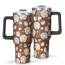 Pioneer Blommigt Blommönster Isolerad Tumbler 40oz