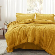 Full Size Comforter Set Mustard Yellow 7 Piece