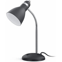 Kovová stolová lampa s nastaviteľným ramenom, pätica E26