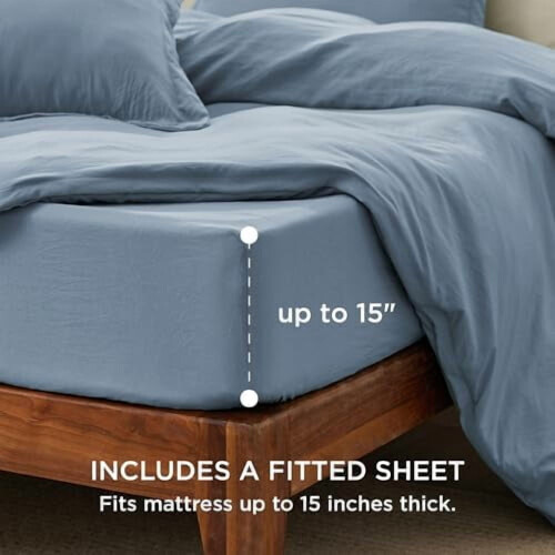 Housse de couette Queen – Microfibre de polyester douce, 1 1