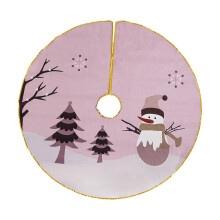 Jupe de sapin de Noël HOMYL pour chambre, anniversaire, bureau, extérieur, tapis de sapin de Noël violet clair