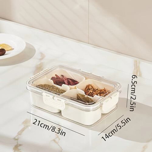 Edelstahl-Lunchbox mit Fächern und Deckel