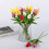 Pink Artificial Tulips 10pcs Real-Touch PU Flowers 3