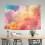 Gobelín s duhou a mraky100% polyester60x40 palců 2
