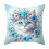 Kissenbezug mit Katzenmuster, 45 x 45 cm, Polyester, mit verdecktem Muster 2