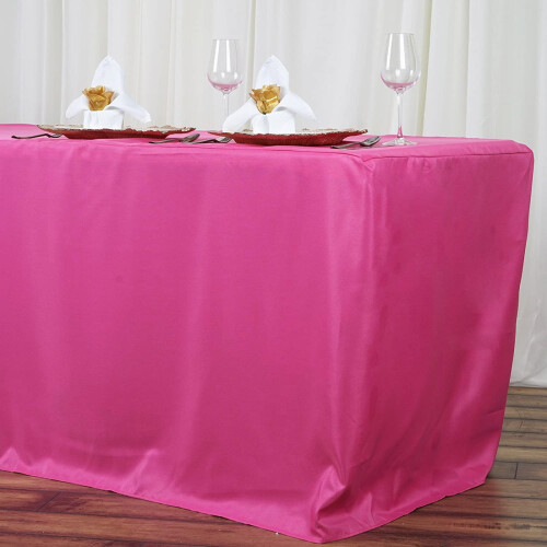BalsaCircle6pieds Nappe ajustée en polyester fuchsia 1