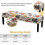 Capa elástica para banco de jantar – Poliéster-Elastano, 42-54 polegadas (107-137 cm), 3