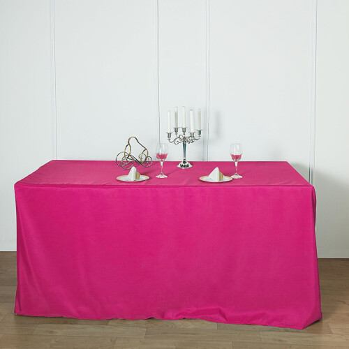 BalsaCircle6pieds Nappe ajustée en polyester fuchsia 2