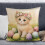 Easter Pillow Covers 18x18 Inch Bunny Egg Floral Design 3
