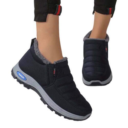 Damen-Winterstiefeletten, blau, warm gefüttert 2