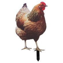 Tuindecoratie in de vorm van een kip: acryl tuinpaal in de vorm van een kip, eenvoudig te installeren, weerbestendig, voor gazon en tuin.