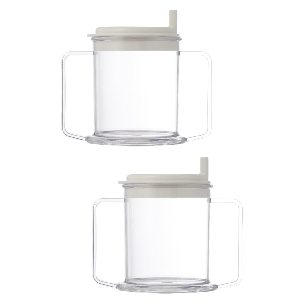 2pcs Spillproof Adult Sippy Cup with Handles, Independence Sip Cups for Adults