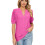 Camicette da donna eleganti e casual con scollo a V e maniche corte. 4