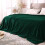 Coperta in pile king size double-face, verde foresta 1