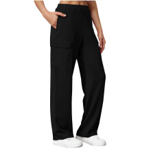 lulshou Plus Size Cargo nadrág nőknek, lezser, bő szárú, melegítőnadrág, tavaszi/őszi divatos, kényelmes, sportos, zsebes szabadidőnadrág
