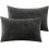 Conjunto de 2 fronhas de flanela cinza-escuro, 50 x 66 cm (20 x 26 polegadas) 1