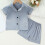 Άνετα καλοκαιρινά σετ πιτζάμας για αγόρια και κορίτσια μεταξωτό σατέν τοπ + 2