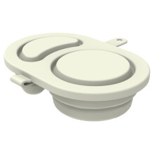 Boîte à goûter en silicone à double compartiment, réutilisable,