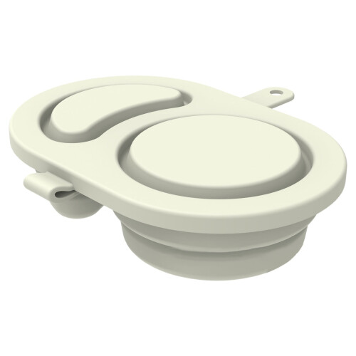 Boîte à goûter en silicone à double compartiment, réutilisable,