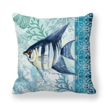 Fundas de cojín decorativas con diseño costero del océano, fundas cuadradas de poliéster para sofá y sillón (45 cm)