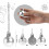 Ensemble de 24 mini boules de Noël incassables de 3 cm 3