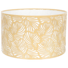 Pantalla de lámpara elegante de metal dorado Homoyoyo con diseño de hojas para decoración de iluminación interior, pantalla de lámpara moderna y