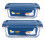 MOQIN3-Pack23/32oz γυάλινα δοχεία προετοιμασίας γευμάτων, 3 θέσεων με καπάκια – κατάλληλα 8
