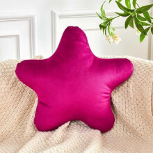 Coussin décoratif étoile fuchsia, coussin étoile mignon pour la chambre, coussin décoratif doux en forme d'étoile de 38 cm pour la chambre,